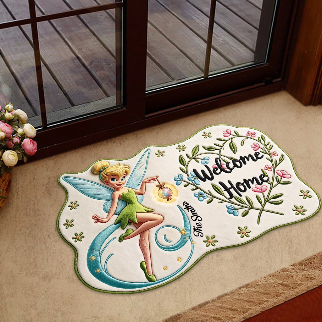 Personalized Fairy Shaped Doormat Custom Name Welcome Home Gift Shaped Doormat GradoCreations