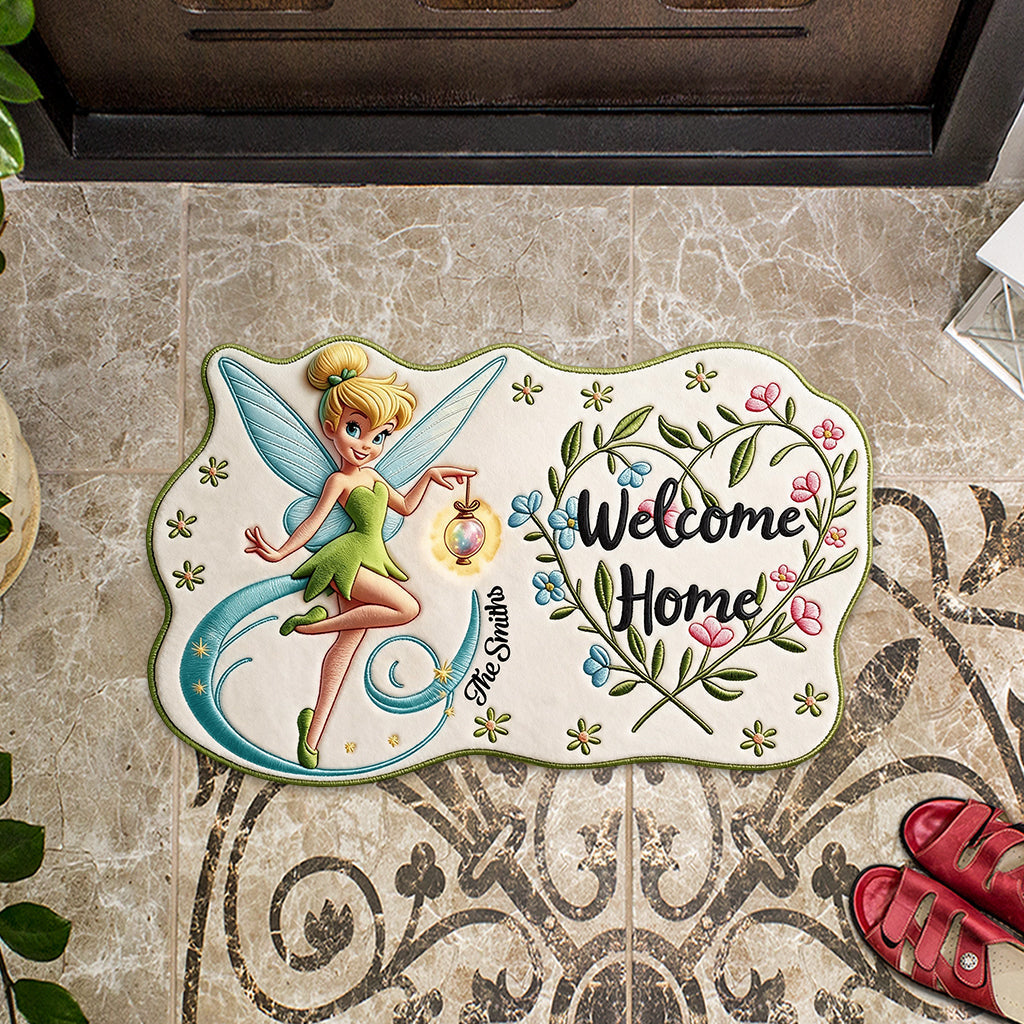 Personalized Fairy Shaped Doormat Custom Name Welcome Home Gift Shaped Doormat GradoCreations