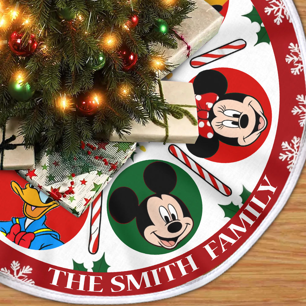 Personalized Disney Family Tree Skirt for Christmas Decor Tree Skirt GradoCreations