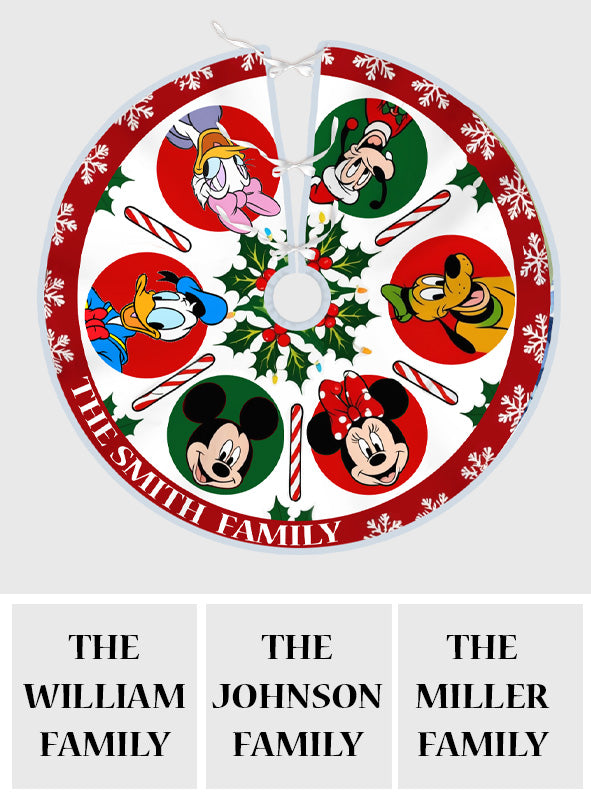 Personalized Disney Family Tree Skirt for Christmas Decor Tree Skirt GradoCreations