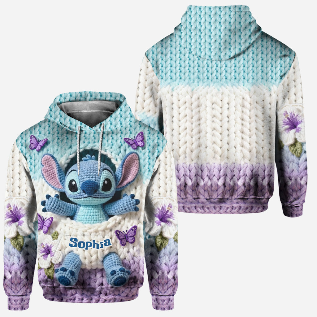 Personalized Blue Ohana Hoodie & Leggings Set for Kids Hoodie & Leggings GradoCreations