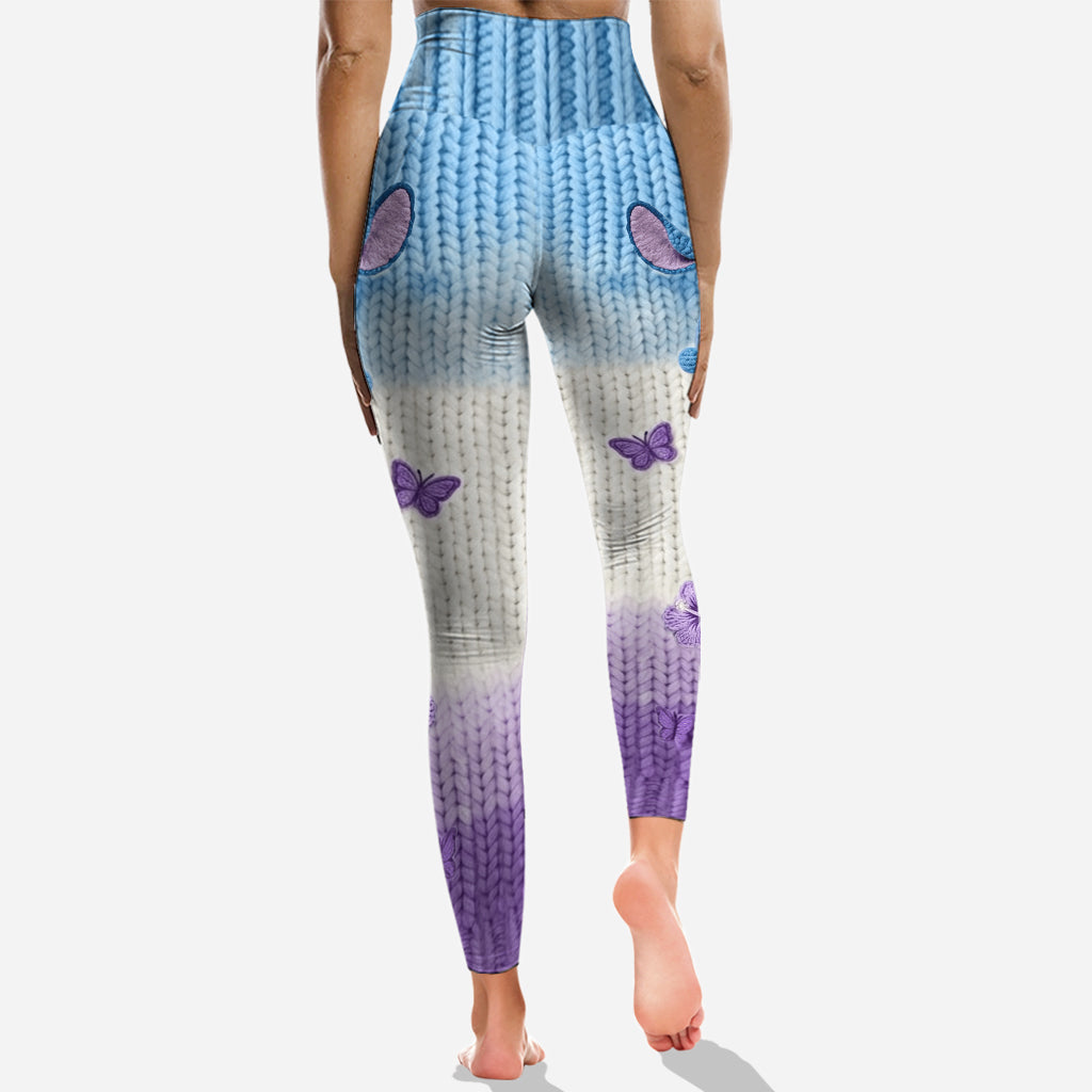 Personalized Blue Ohana Hoodie & Leggings Set for Kids Hoodie & Leggings GradoCreations