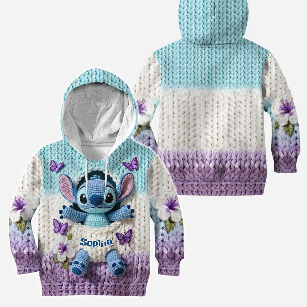 Personalized Blue Ohana Hoodie & Leggings Set for Kids Hoodie & Leggings GradoCreations