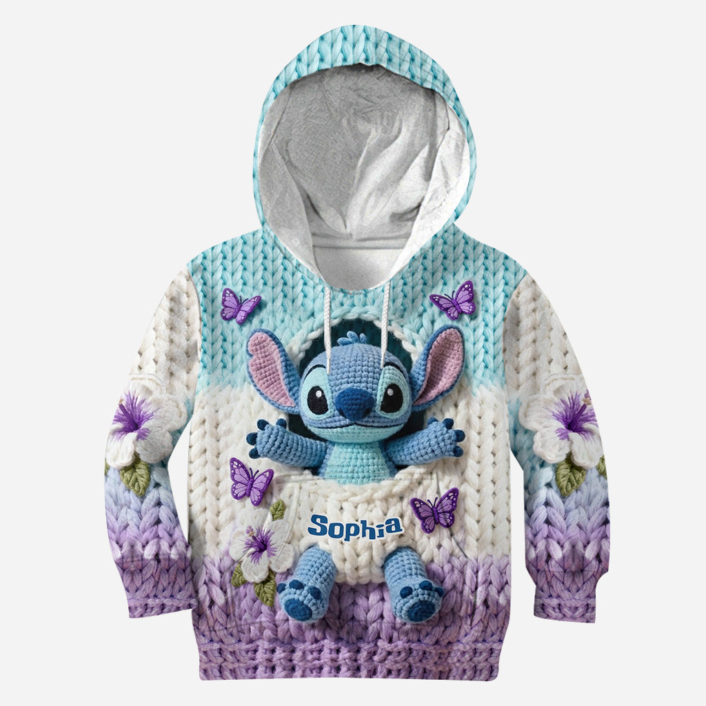 Personalized Blue Ohana Hoodie & Leggings Set for Kids Hoodie & Leggings GradoCreations