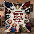 Personalized Horror Movie Watching Blanket for Fans Gift Blanket GradoCreations