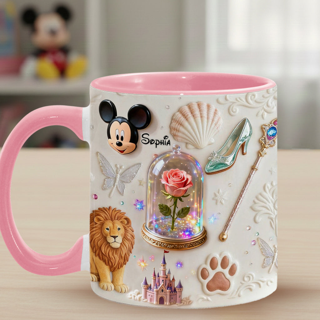 Personalized 3D Mouse Accent Mug & Coaster Custom Name Gift Accent Mug & Coaster GradoCreations