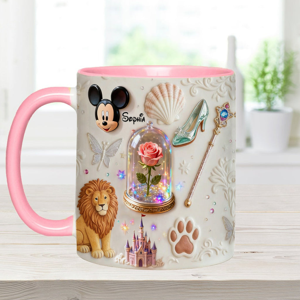 Personalized 3D Mouse Accent Mug & Coaster Custom Name Gift Accent Mug & Coaster GradoCreations