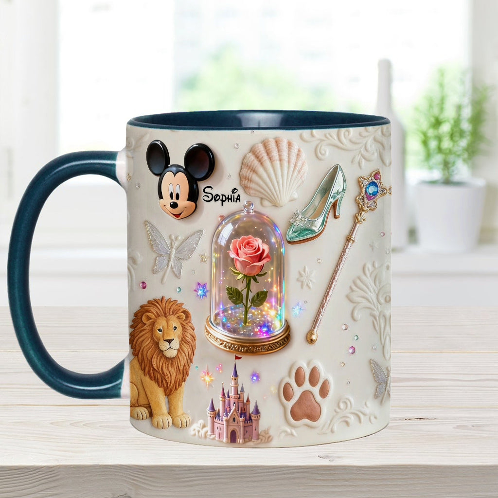 Personalized 3D Mouse Accent Mug & Coaster Custom Name Gift Accent Mug & Coaster GradoCreations