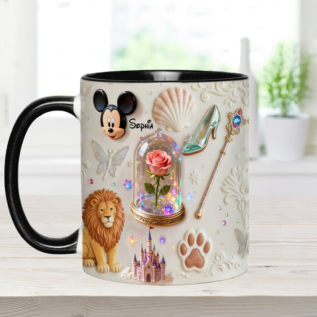 Personalized 3D Mouse Accent Mug & Coaster Custom Name Gift Accent Mug & Coaster GradoCreations