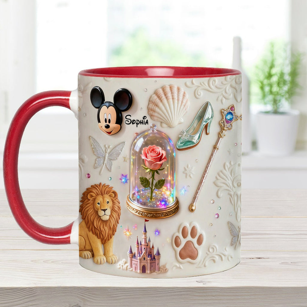 Personalized 3D Mouse Accent Mug & Coaster Custom Name Gift Accent Mug & Coaster GradoCreations