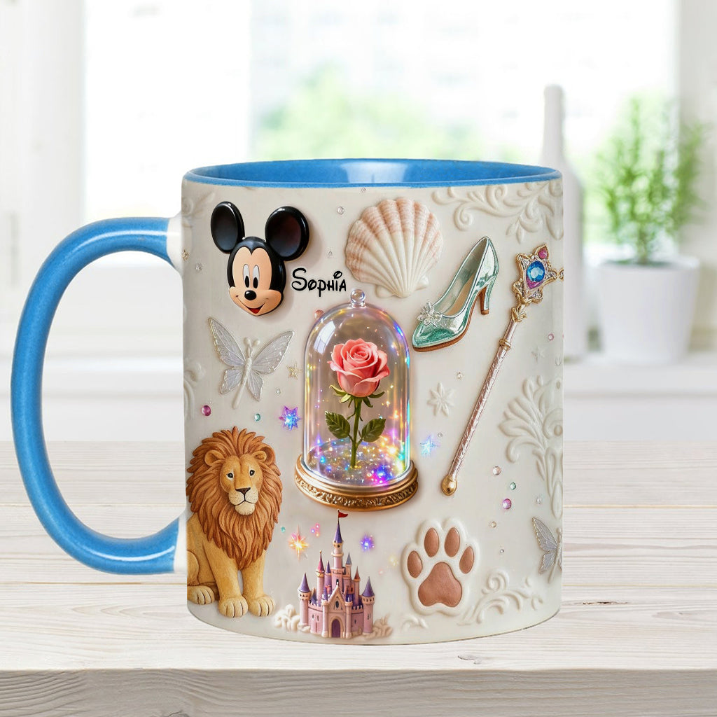 Personalized 3D Mouse Accent Mug & Coaster Custom Name Gift Accent Mug & Coaster GradoCreations