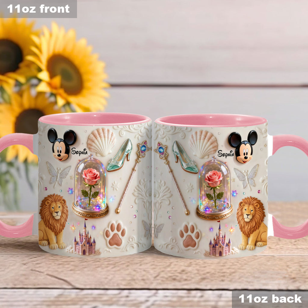 Personalized 3D Mouse Accent Mug & Coaster Custom Name Gift Accent Mug & Coaster GradoCreations