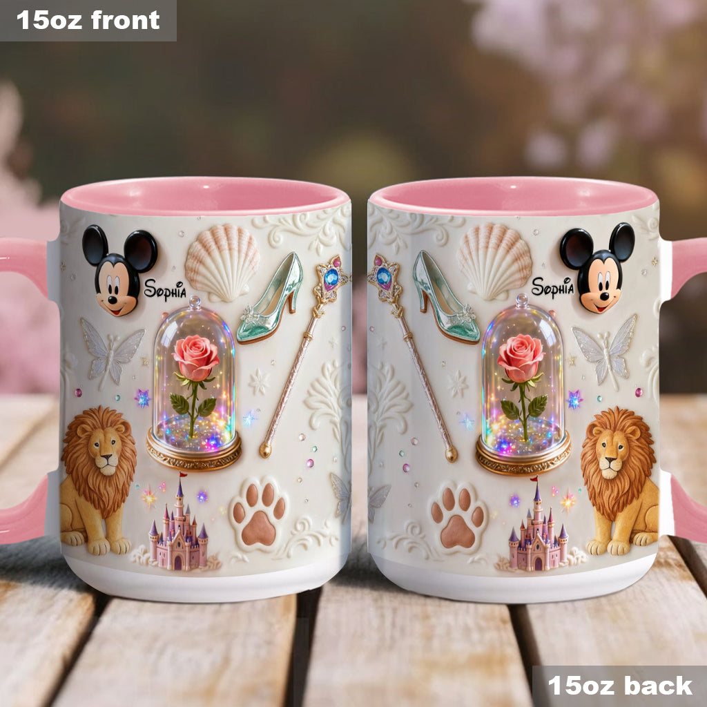 Personalized 3D Mouse Accent Mug & Coaster Custom Name Gift Accent Mug & Coaster GradoCreations