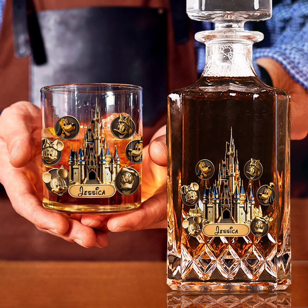 Personalized Whiskey Decanter Set Custom Name Gift for Dad Whiskey Decanter Set GradoCreations