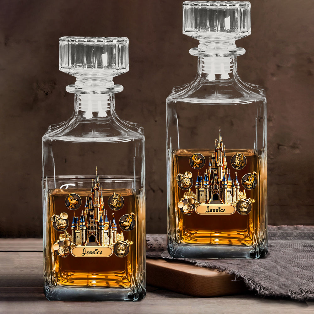 Personalized Whiskey Decanter Set Custom Name Gift for Dad Whiskey Decanter Set GradoCreations