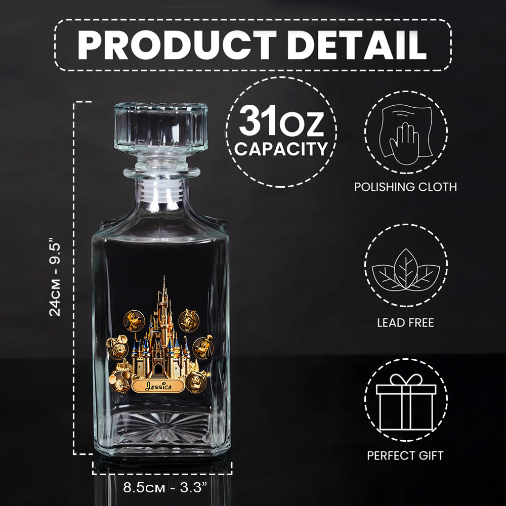 Personalized Whiskey Decanter Set Custom Name Gift for Dad Whiskey Decanter Set GradoCreations