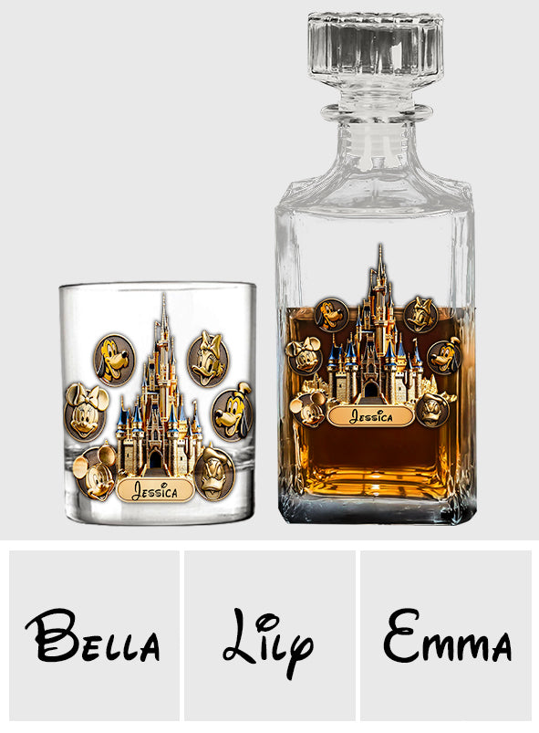 Personalized Whiskey Decanter Set Custom Name Gift for Dad Whiskey Decanter Set GradoCreations