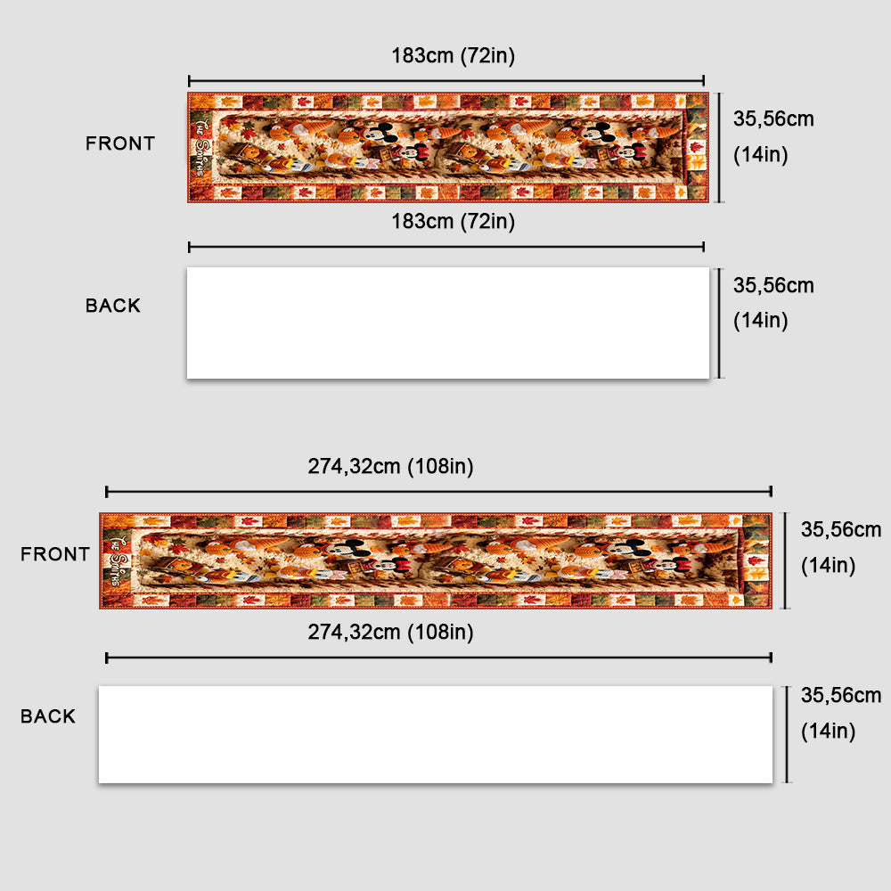 Personalized Cartoon Mouse Table Runner Fall Décor Gift Table Runner GradoCreations