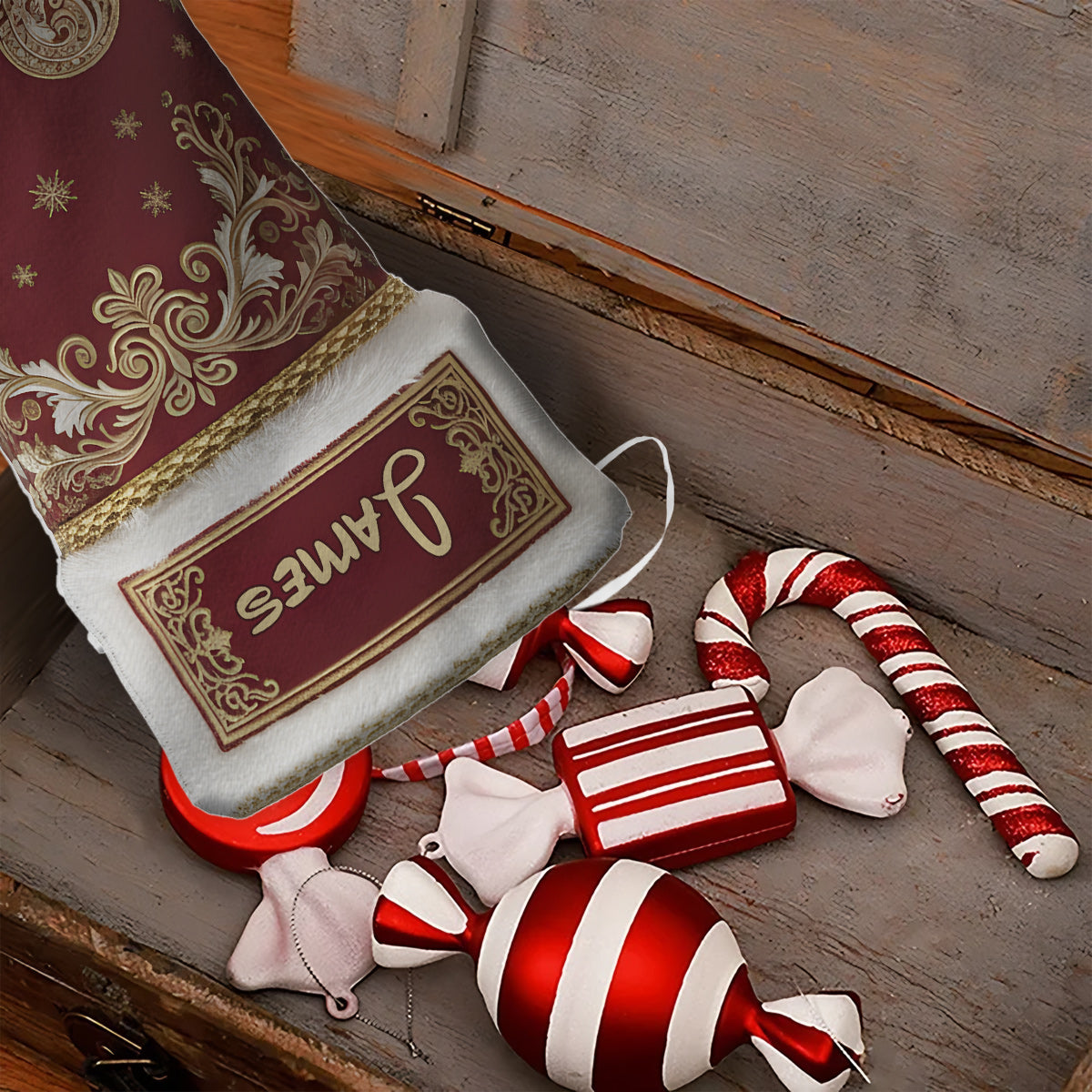 Personalized Mouse Shaped Christmas Stocking Custom Name Holiday Decor Shaped Christmas Stocking GradoCreations