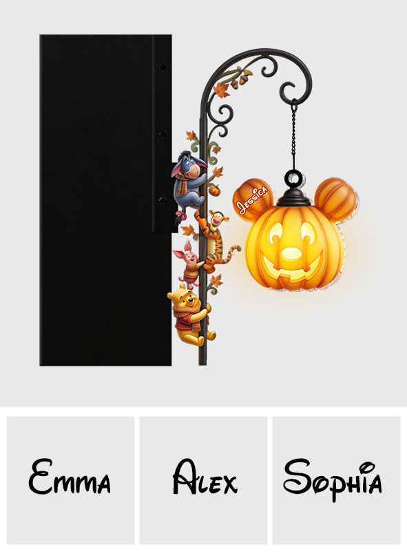 Personalized 3D Bookshelf Lamp Custom Name Yellow Bear Decor Bookshelf Lamp GradoCreations