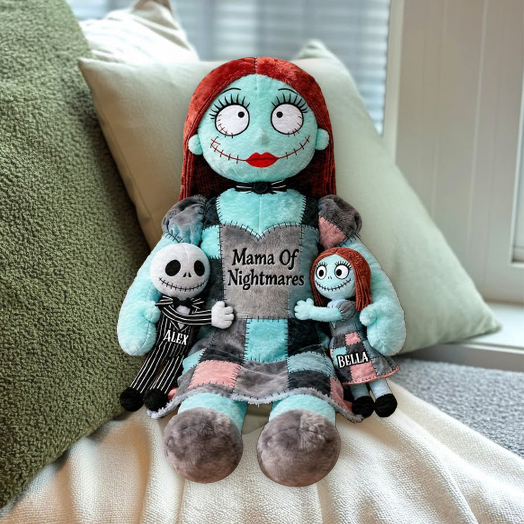 Personalized Mama Of Nightmares Faux Fur Pillow Custom Name Gift Premium Faux Fur Pillow GradoCreations