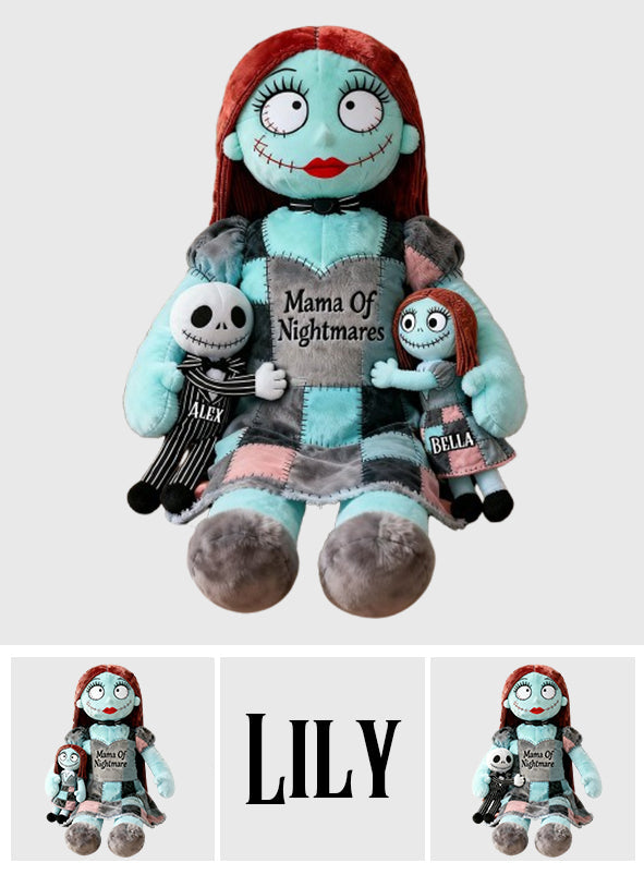 Personalized Mama Of Nightmares Faux Fur Pillow Custom Name Gift Premium Faux Fur Pillow GradoCreations