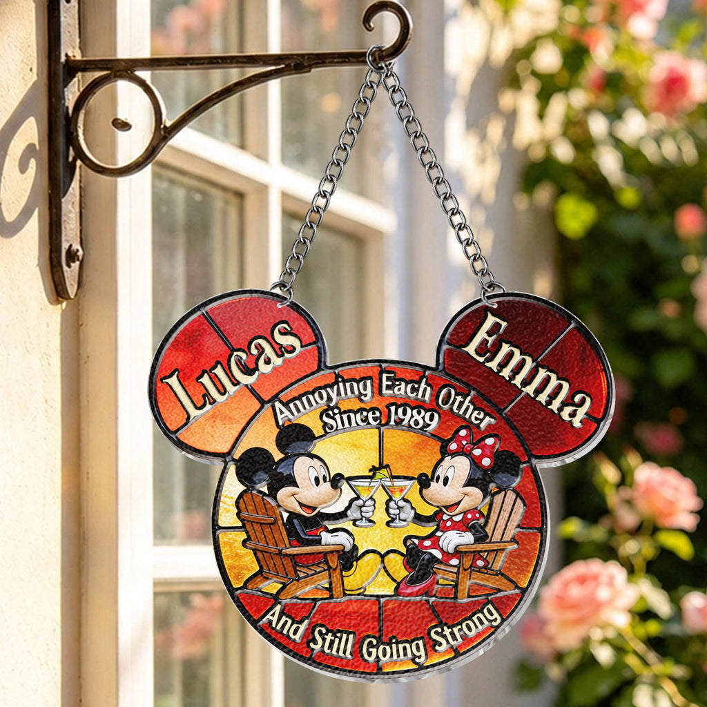 Personalized 3D Printed Glass Suncatcher Unique Couple Gift 3D Printed Glass Suncatcher GradoCreations