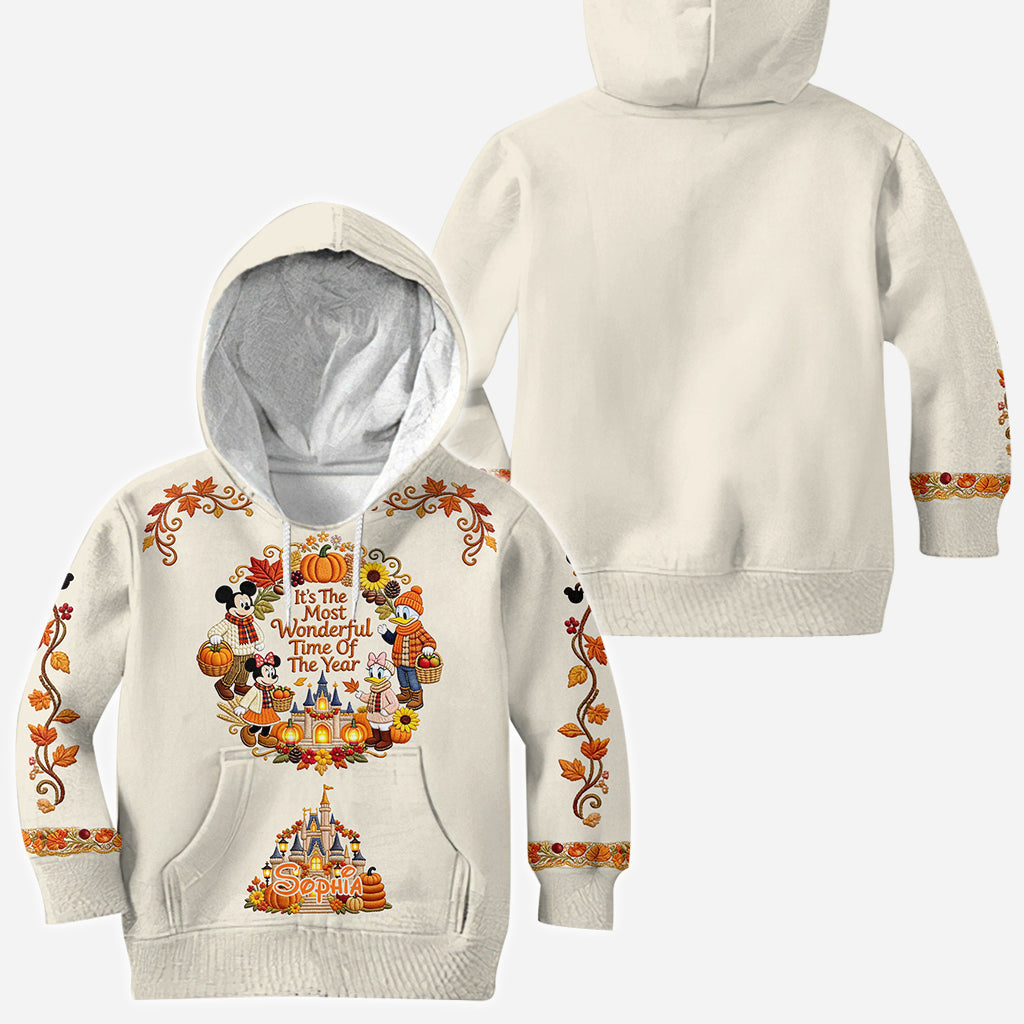 Personalized Fall-Themed All Over Shirt for Kids – Unique Design with Name All Over Shirt GradoCreations