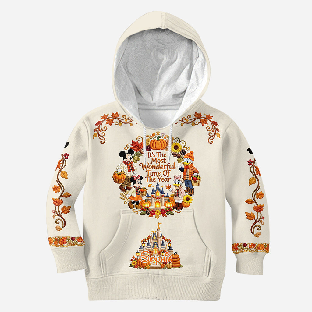 Personalized Fall-Themed All Over Shirt for Kids – Unique Design with Name All Over Shirt GradoCreations