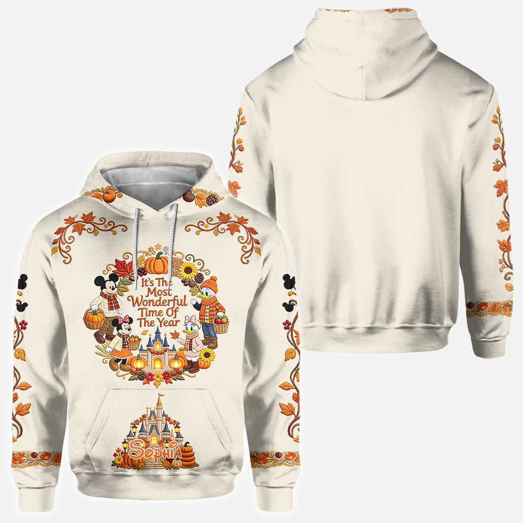 Personalized Fall-Themed All Over Shirt for Kids – Unique Design with Name All Over Shirt GradoCreations