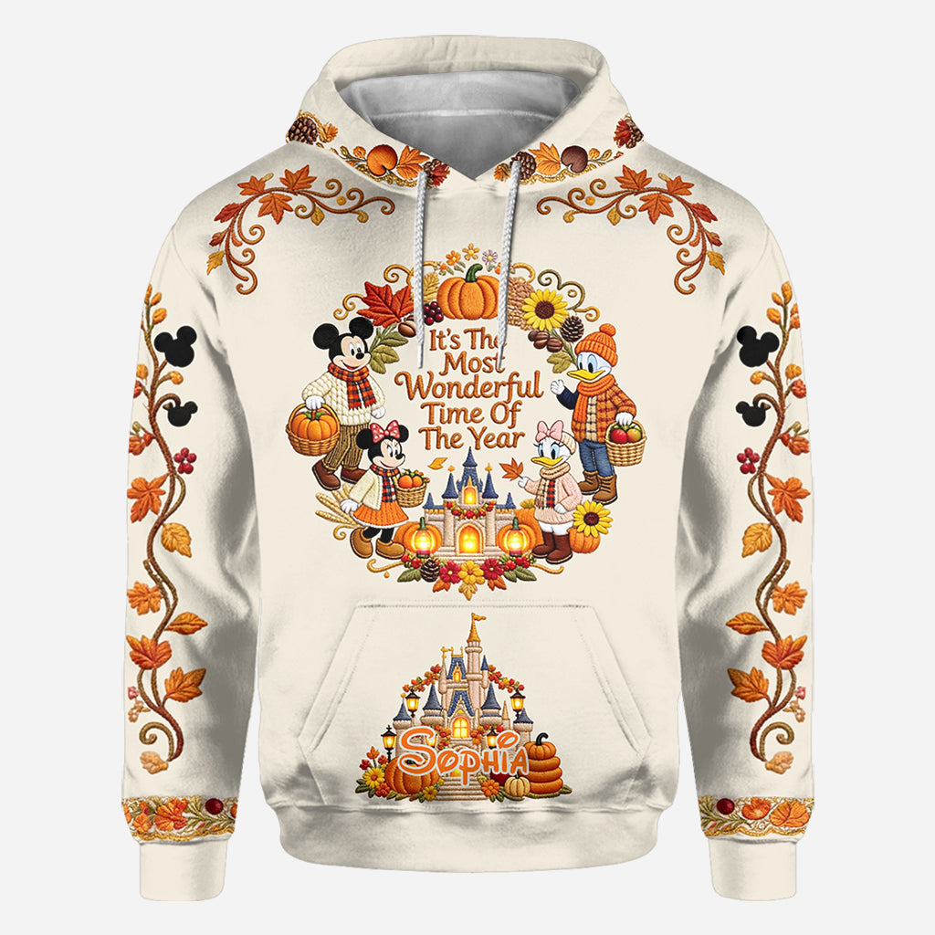 Personalized Fall-Themed All Over Shirt for Kids – Unique Design with Name All Over Shirt GradoCreations