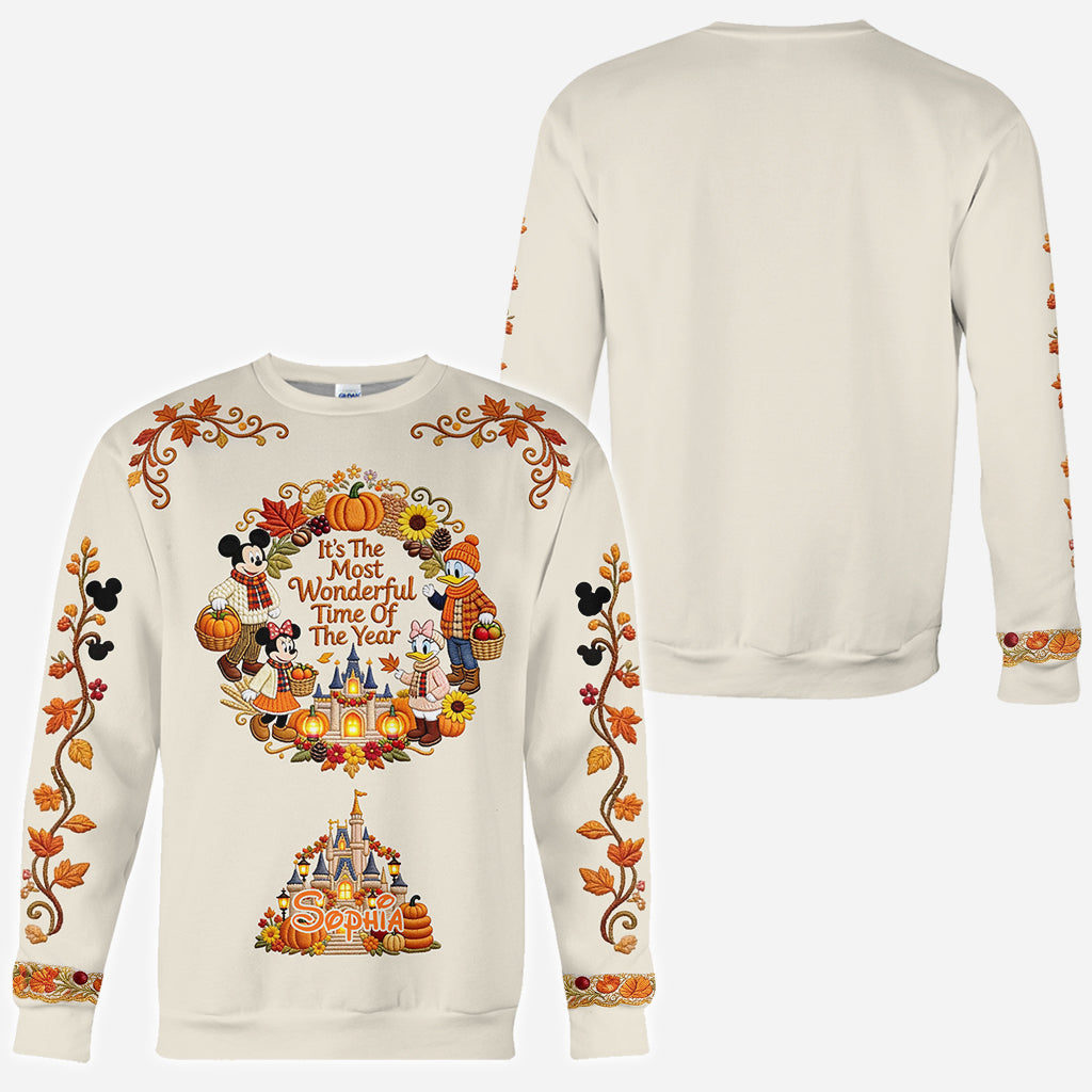 Personalized Fall-Themed All Over Shirt for Kids – Unique Design with Name All Over Shirt GradoCreations