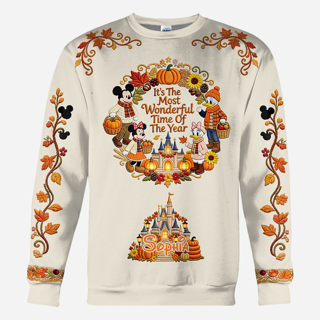 Personalized Fall-Themed All Over Shirt for Kids – Unique Design with Name All Over Shirt GradoCreations