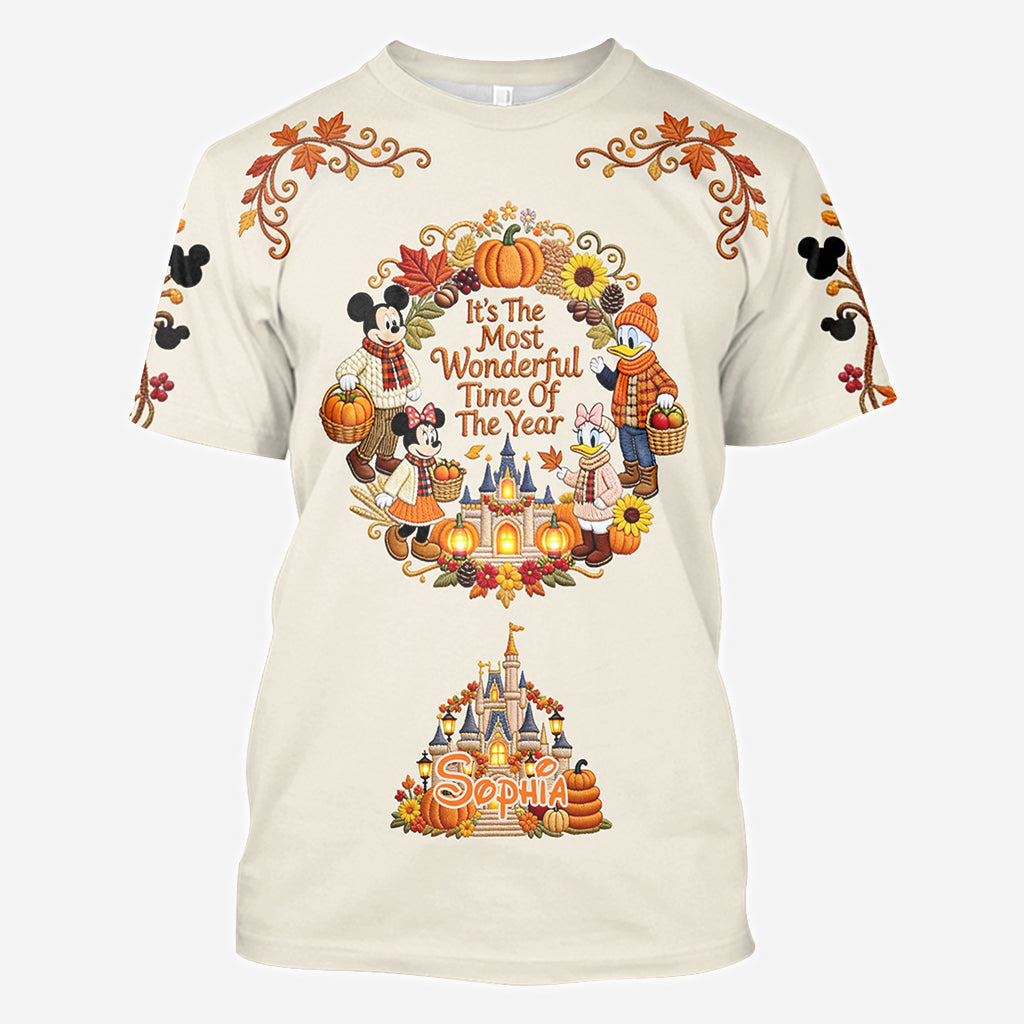 Personalized Fall-Themed All Over Shirt for Kids – Unique Design with Name All Over Shirt GradoCreations