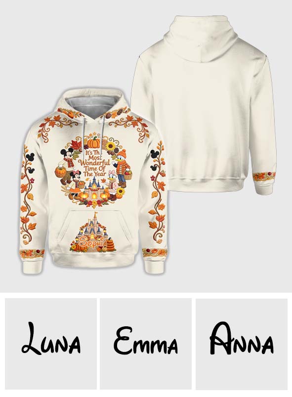Personalized Fall-Themed All Over Shirt for Kids – Unique Design with Name All Over Shirt GradoCreations