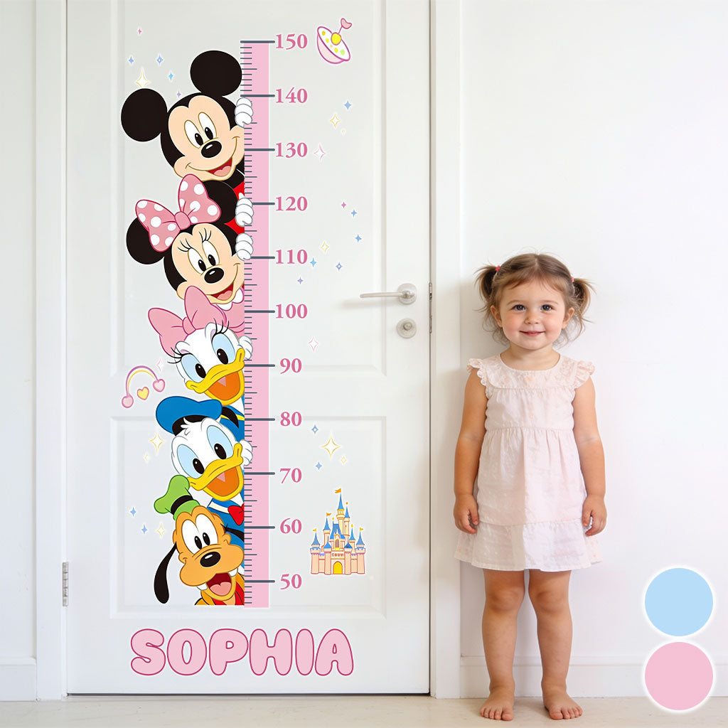 Personalized Disney Height Growth Chart Wall Decal for Kids Door Sticker GradoCreations