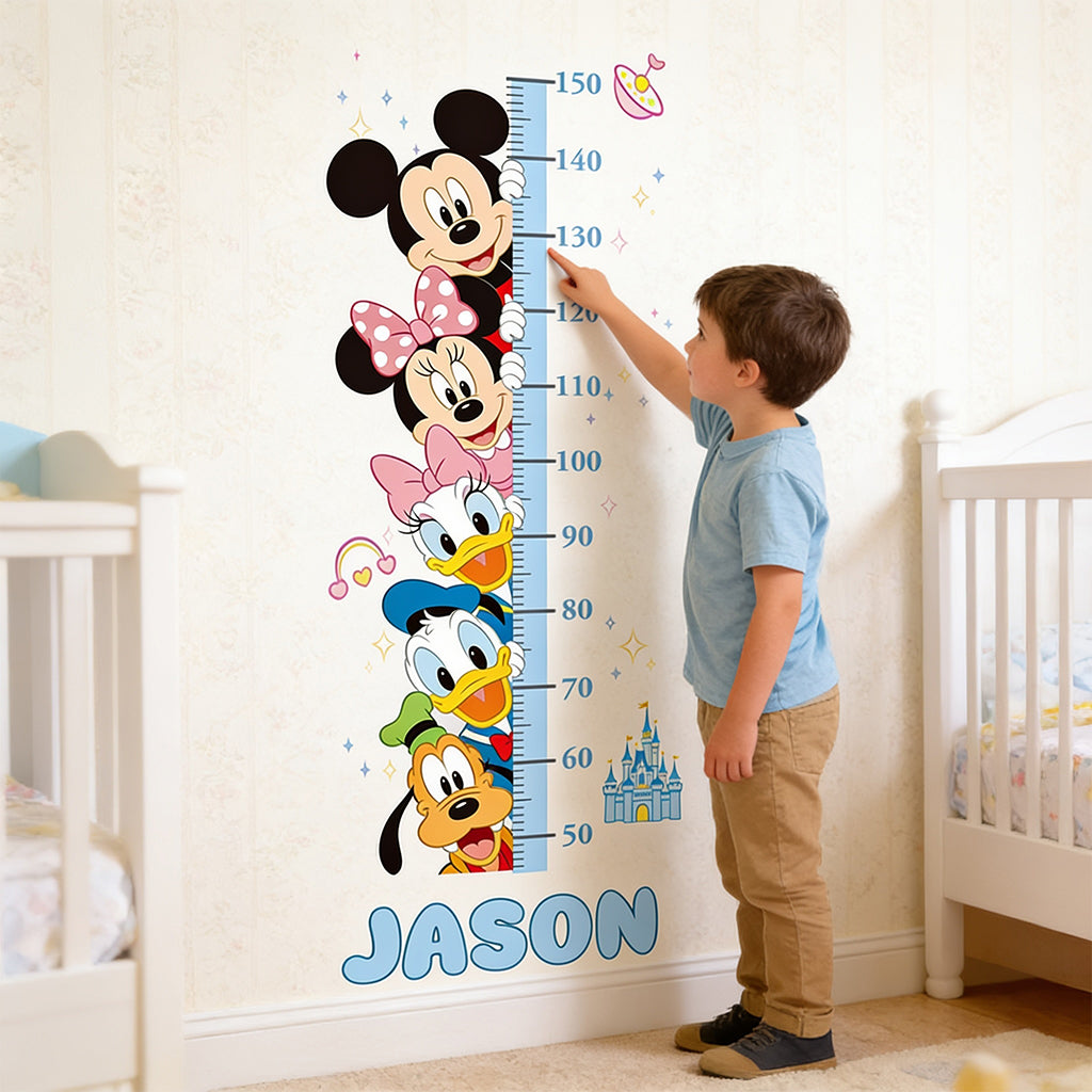 Personalized Disney Height Growth Chart Wall Decal for Kids Door Sticker GradoCreations