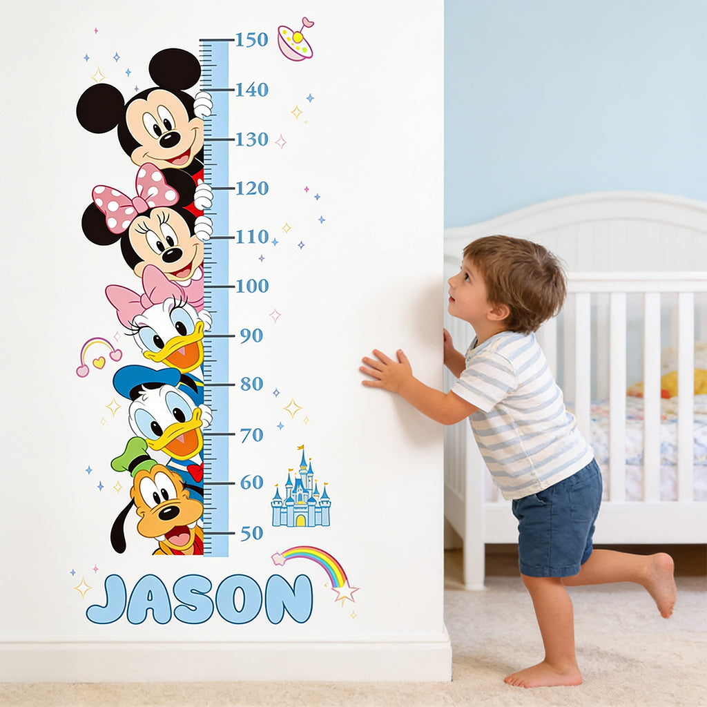 Personalized Disney Height Growth Chart Wall Decal for Kids Door Sticker GradoCreations