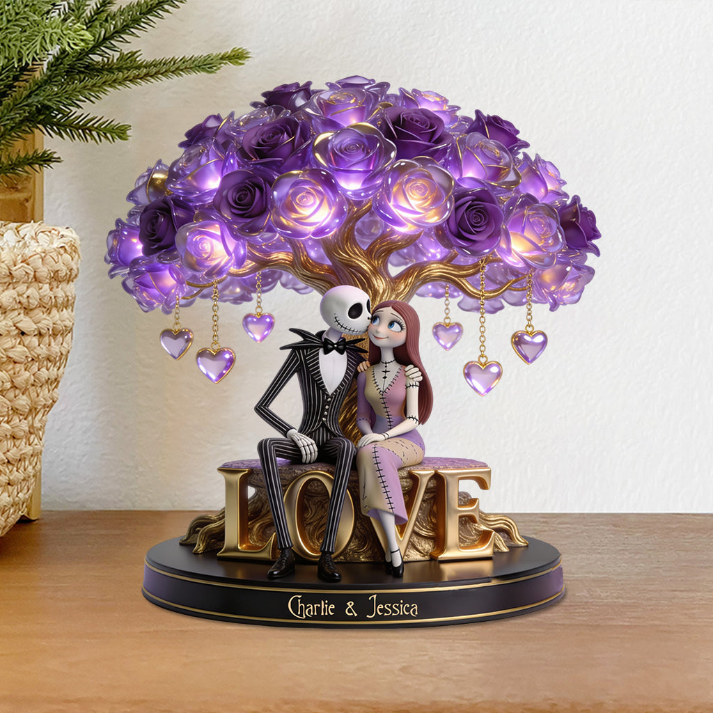 Personalized Nightmare Before Christmas Acrylic Plaque Gift for Couples Custom Shaped Acrylic Plaque GradoCreations
