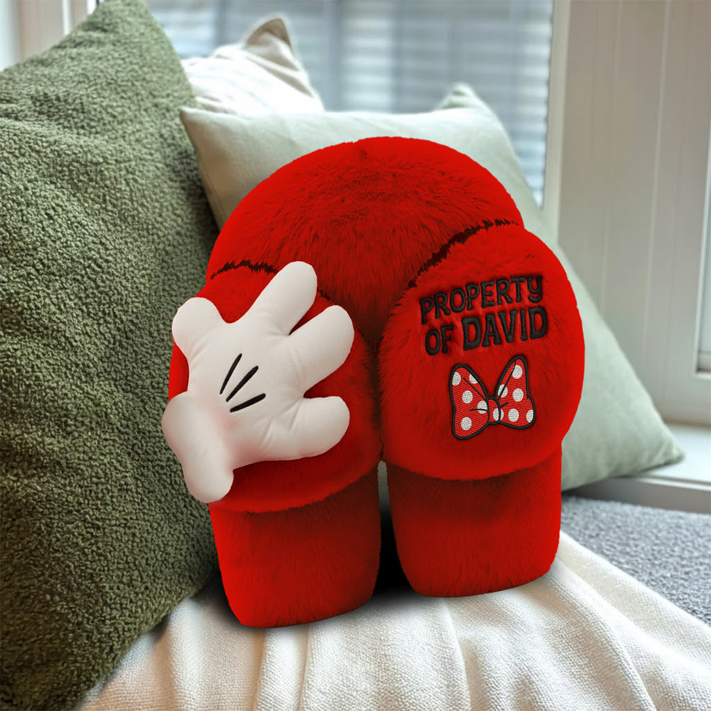 Personalized Faux Fur Shaped Pillow Custom Name Gift for Him Faux Fur Shaped Pillow GradoCreations