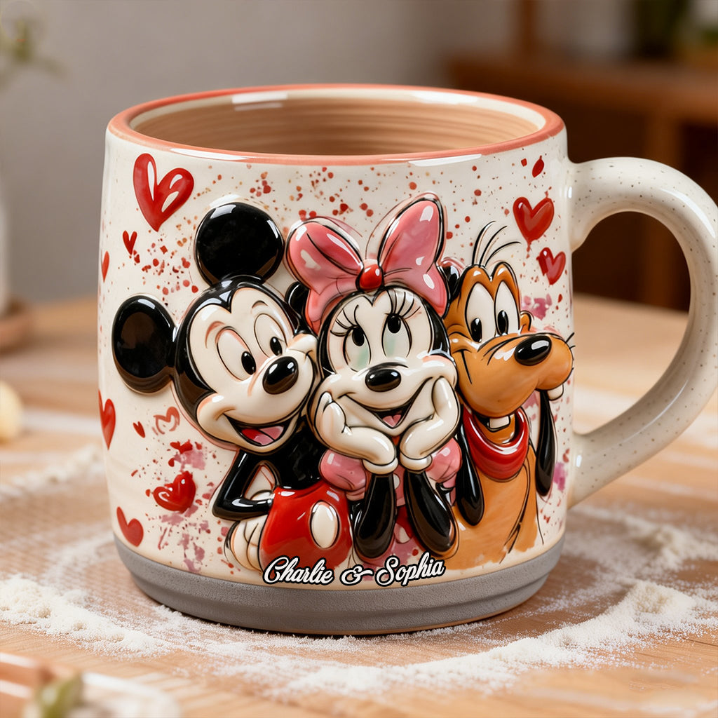 Personalized Printed Pottery Mug Custom Name Couples Gift Printed Pottery Mug GradoCreations