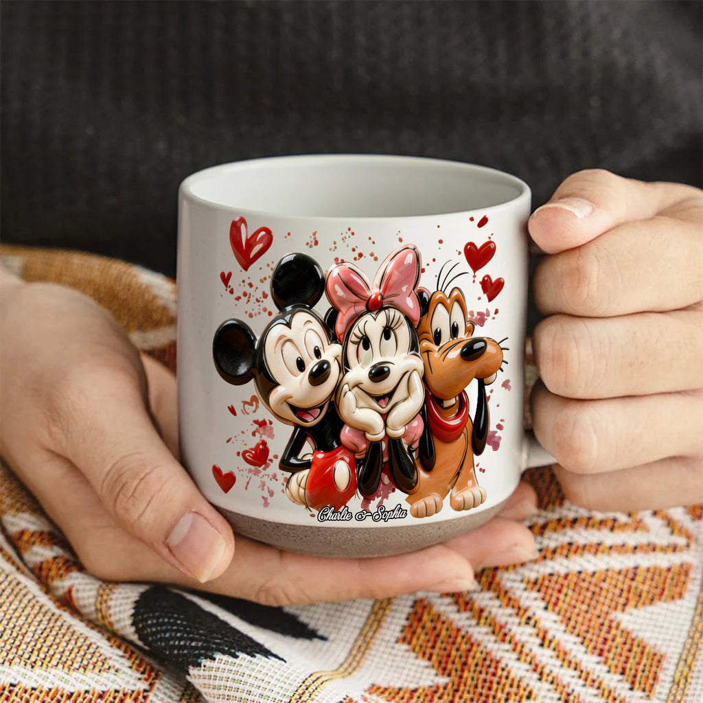 Personalized Printed Pottery Mug Custom Name Couples Gift Printed Pottery Mug GradoCreations