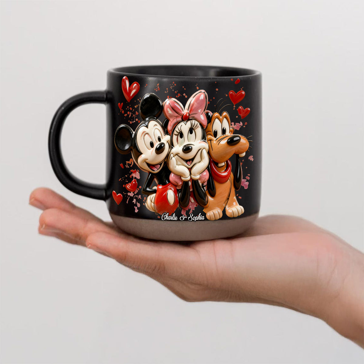 Personalized Printed Pottery Mug Custom Name Couples Gift Printed Pottery Mug GradoCreations