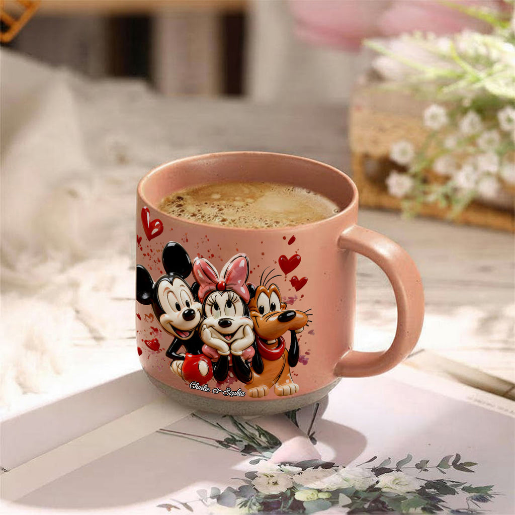 Personalized Printed Pottery Mug Custom Name Couples Gift Printed Pottery Mug GradoCreations
