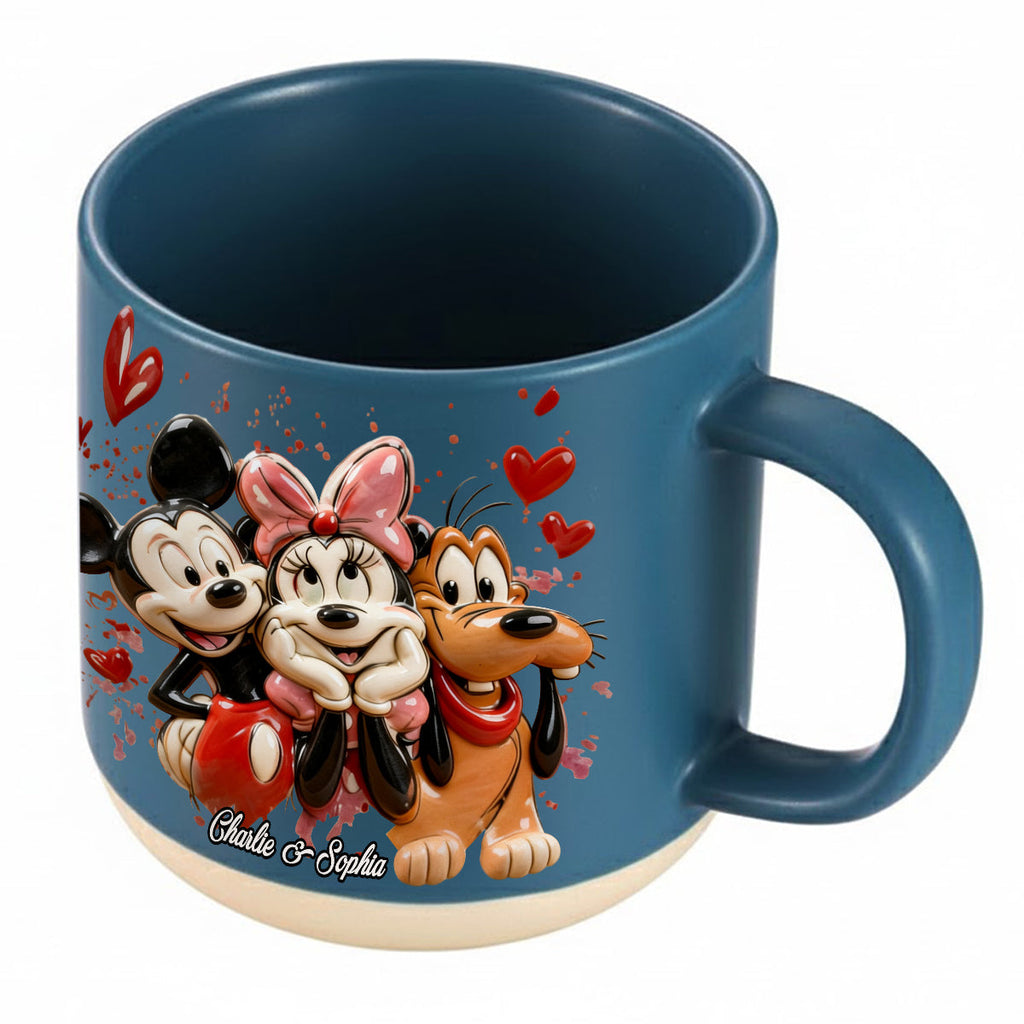 Personalized Printed Pottery Mug Custom Name Couples Gift Printed Pottery Mug GradoCreations