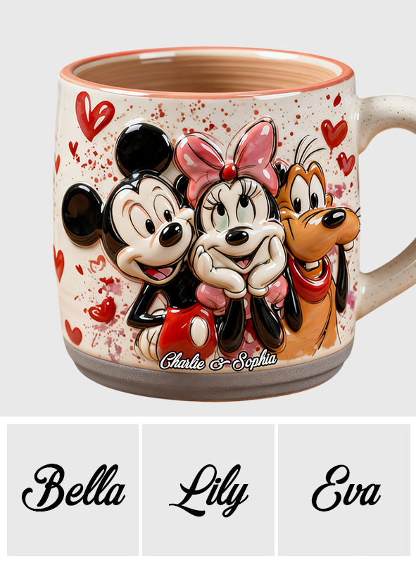Personalized Printed Pottery Mug Custom Name Couples Gift Printed Pottery Mug GradoCreations