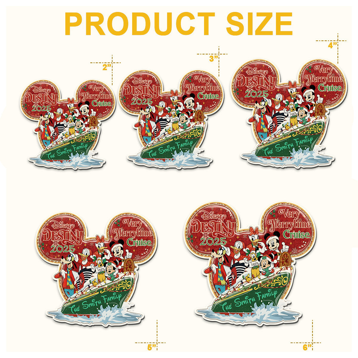 Personalized Disney Mickey Mouse Family Cruise Magnet Gift Magnet GradoCreations