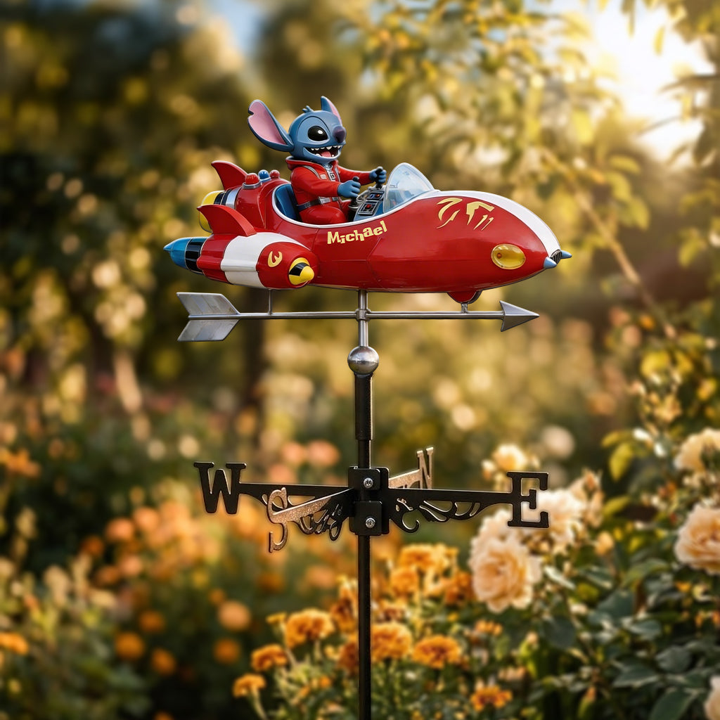 Personalized Alien Spaceship Weather Vane Custom Gift for Kids Weather Vane GradoCreations