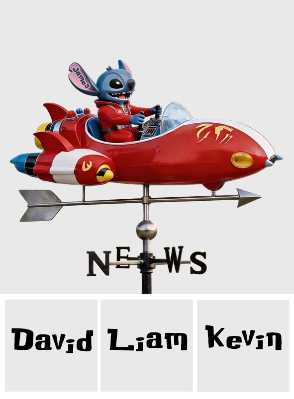 Personalized Alien Spaceship Weather Vane Custom Gift for Kids Weather Vane GradoCreations