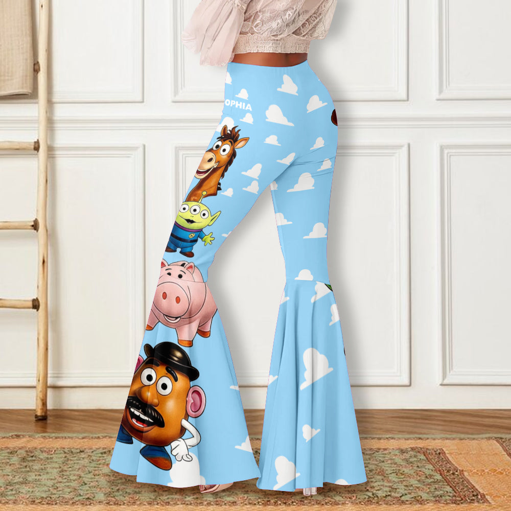 Personalized Toy Story Flare Leggings for Kids Custom Name Gift Flare Leggings GradoCreations